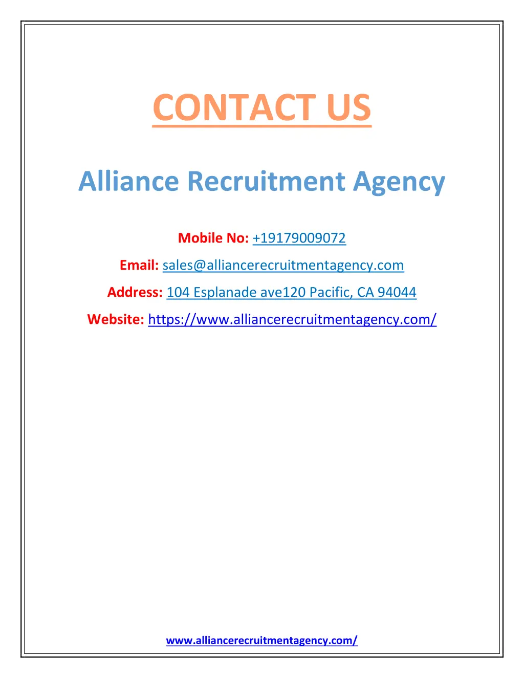 contact us