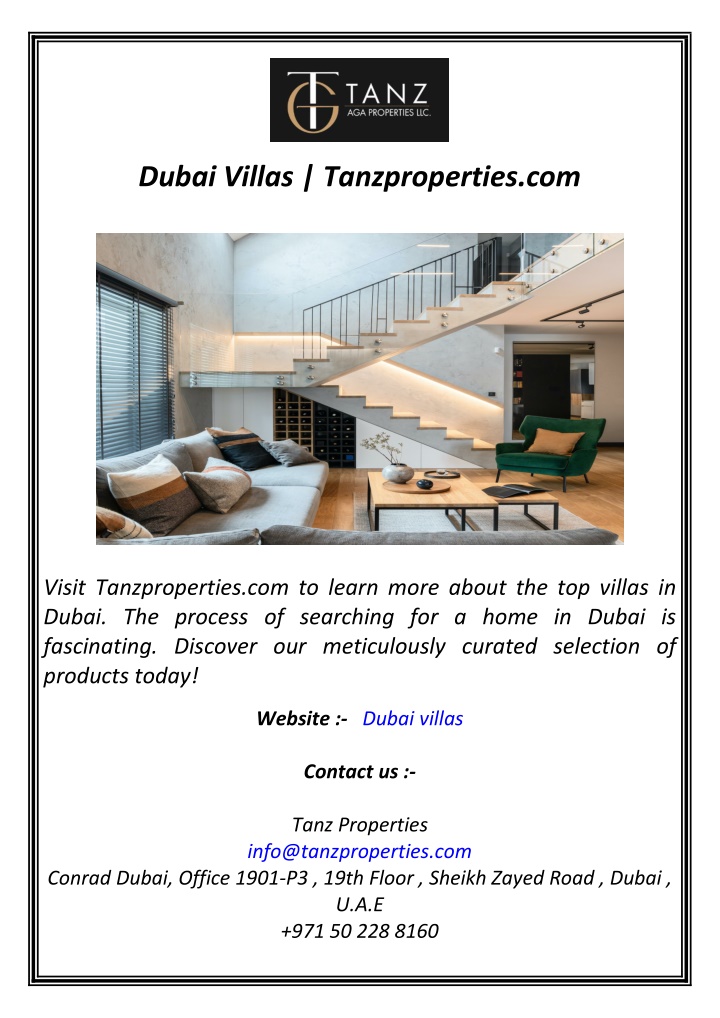 dubai villas tanzproperties com