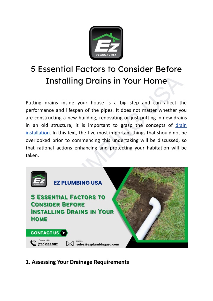 5 essential factors to consider before installing