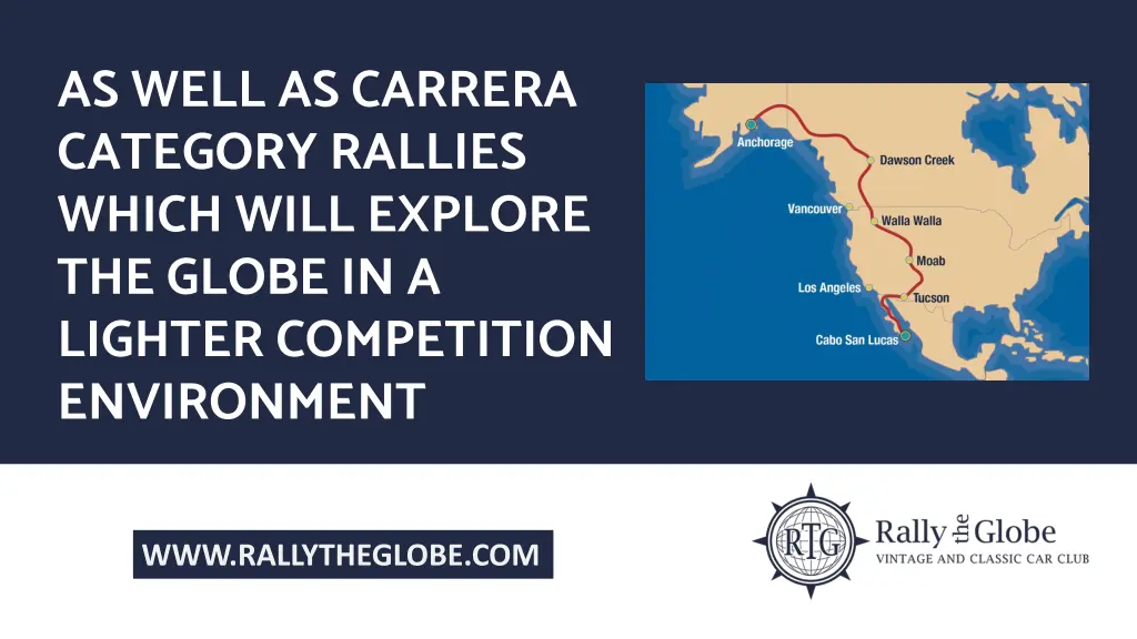 as well as carrera category rallies which will