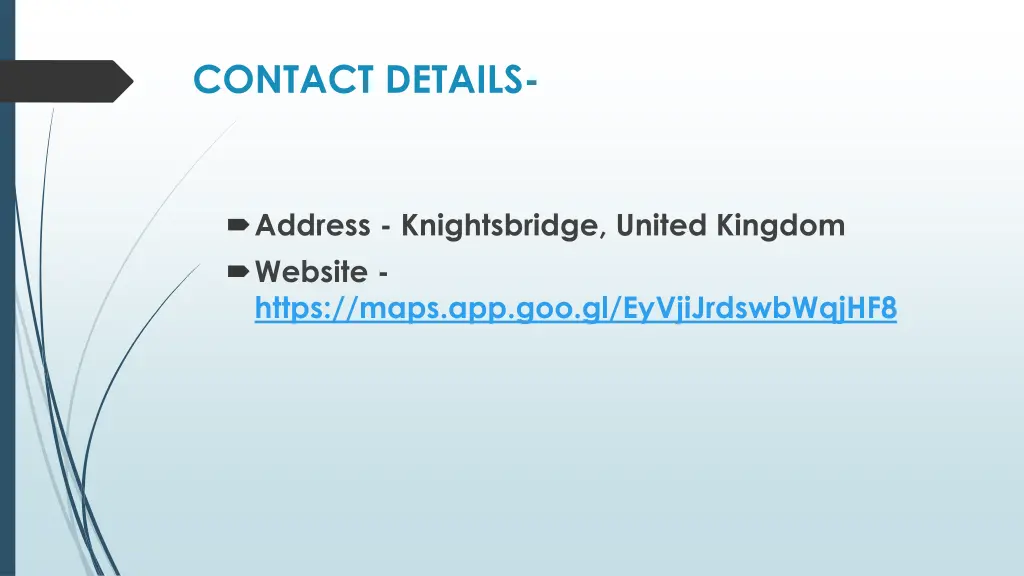 contact details