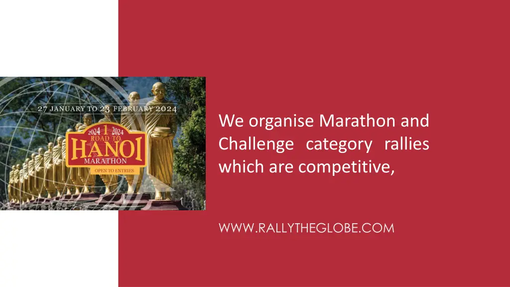 we organise marathon and challenge category