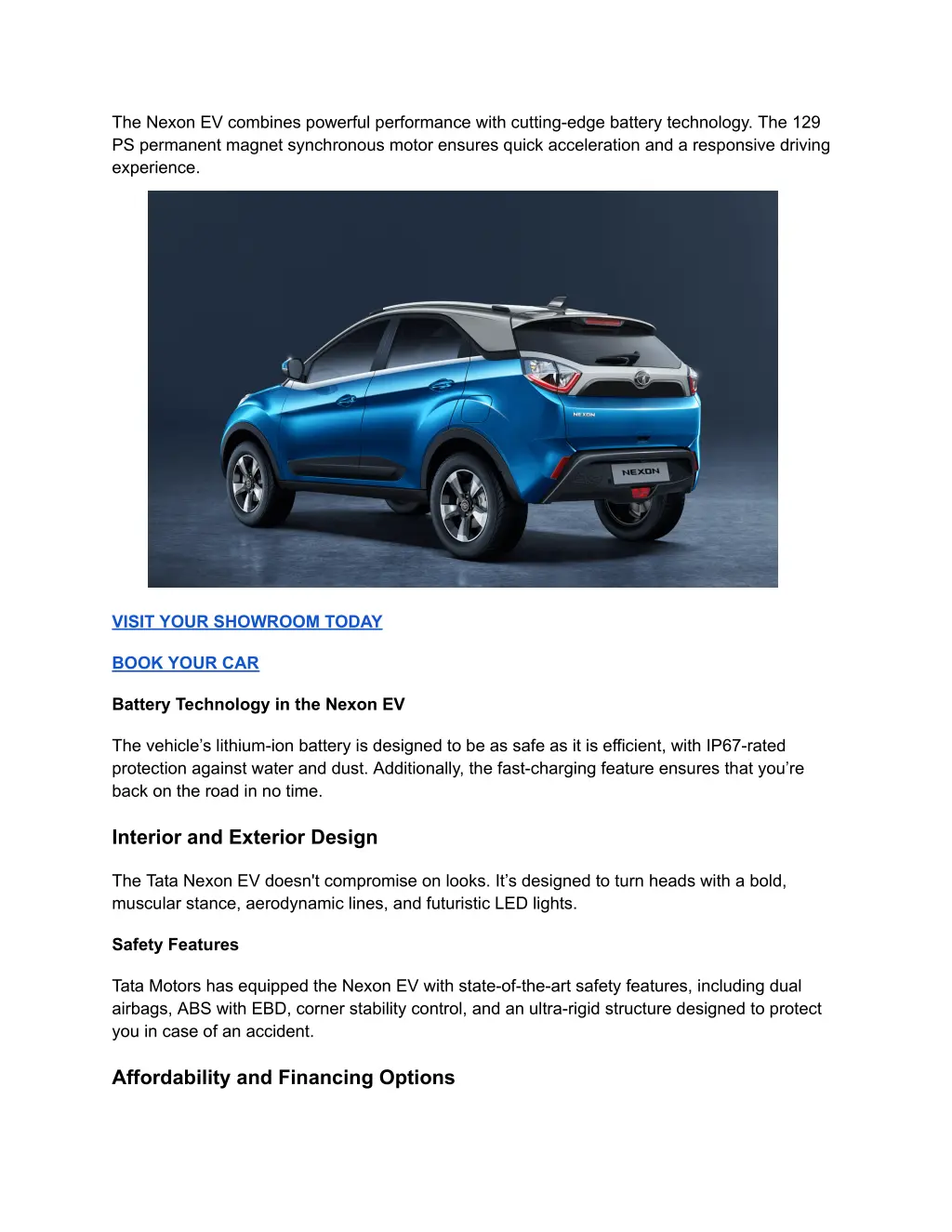 the nexon ev combines powerful performance with