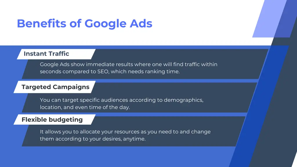 benefits of google ads