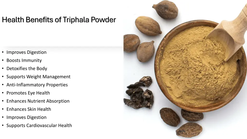 health benefits of triphala powder