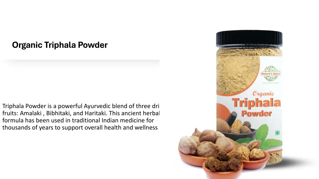 organic triphala powder