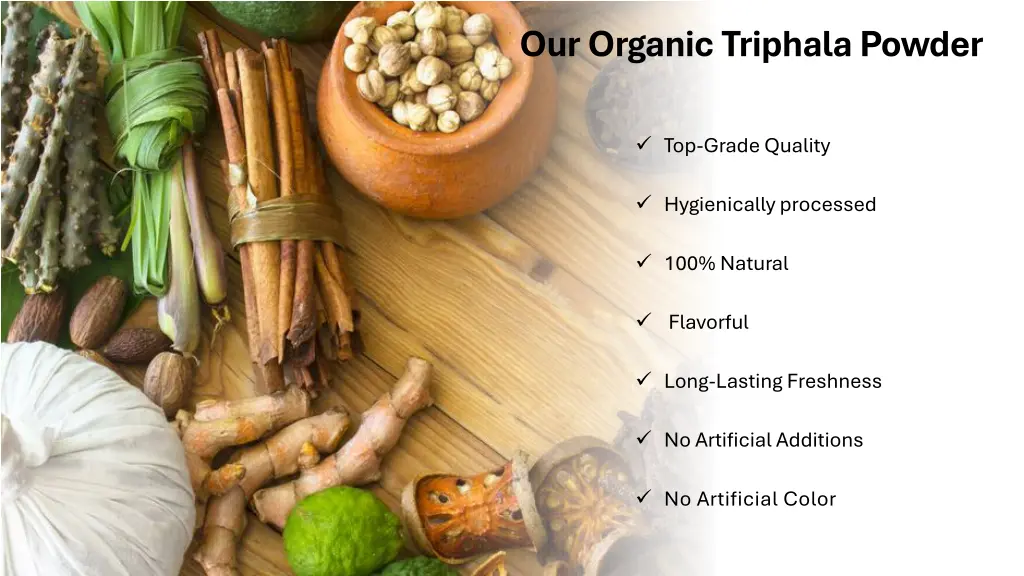 our organic triphala powder