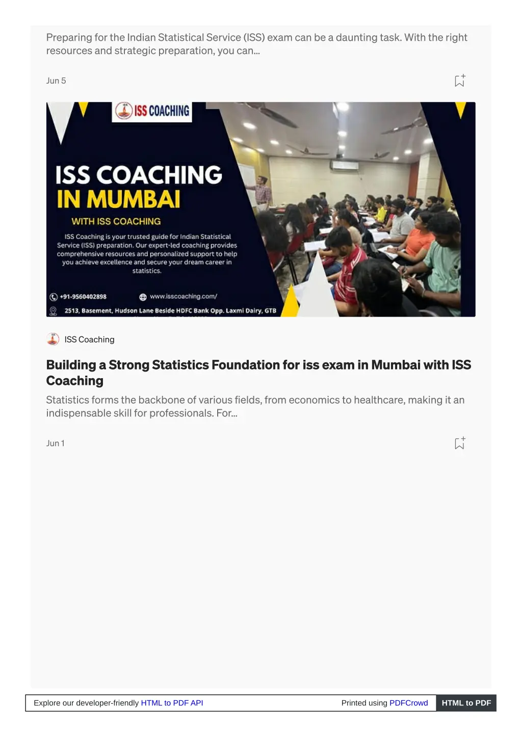 preparing for the indian statistical service