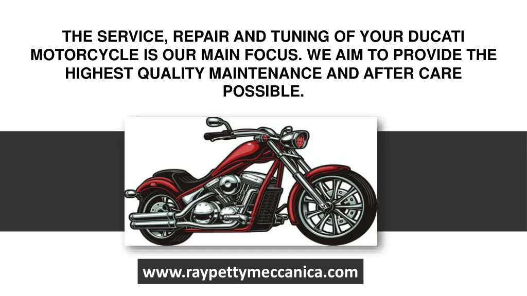 the service repair and tuning of your ducati