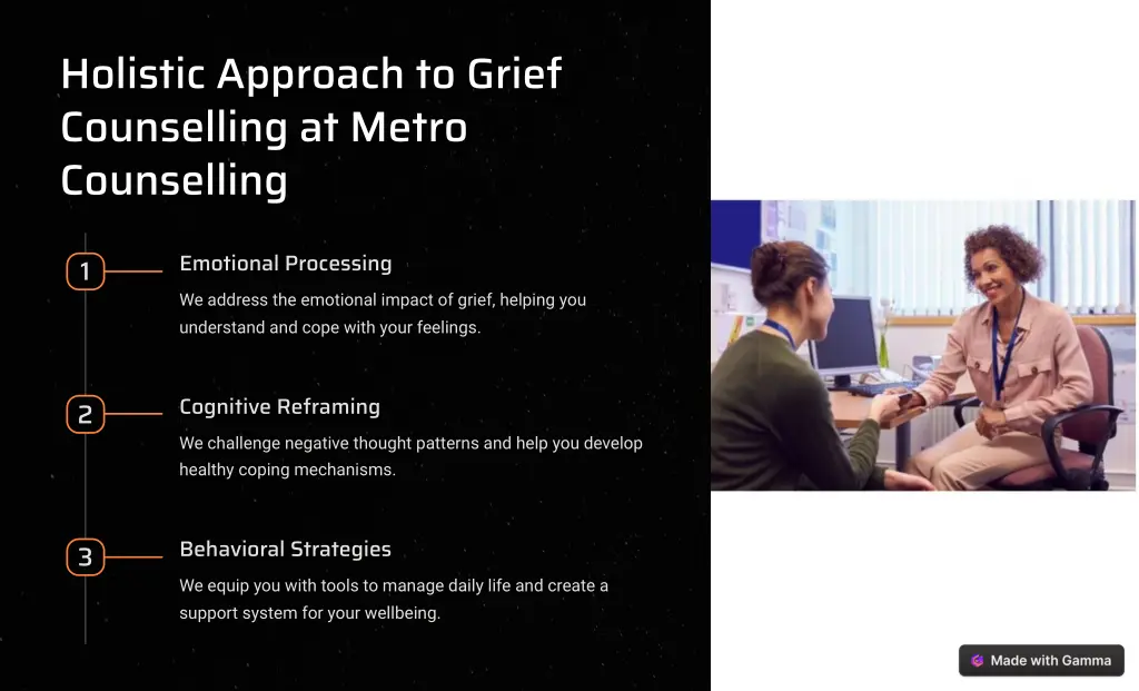 holistic approach to grief counselling at metro