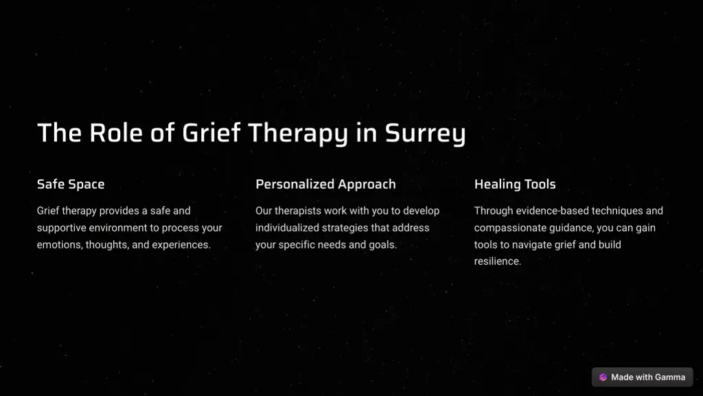 the role of grief therapy in surrey