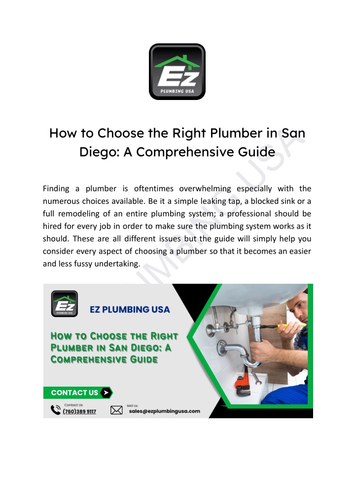 ez plumbing usa