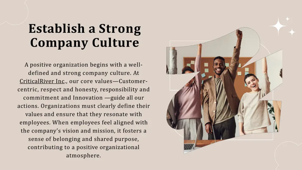 establish a strong company culture