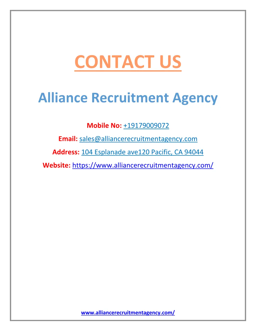 contact us