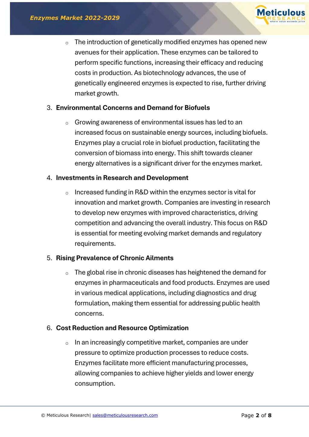 enzymes market 2022 2029 1