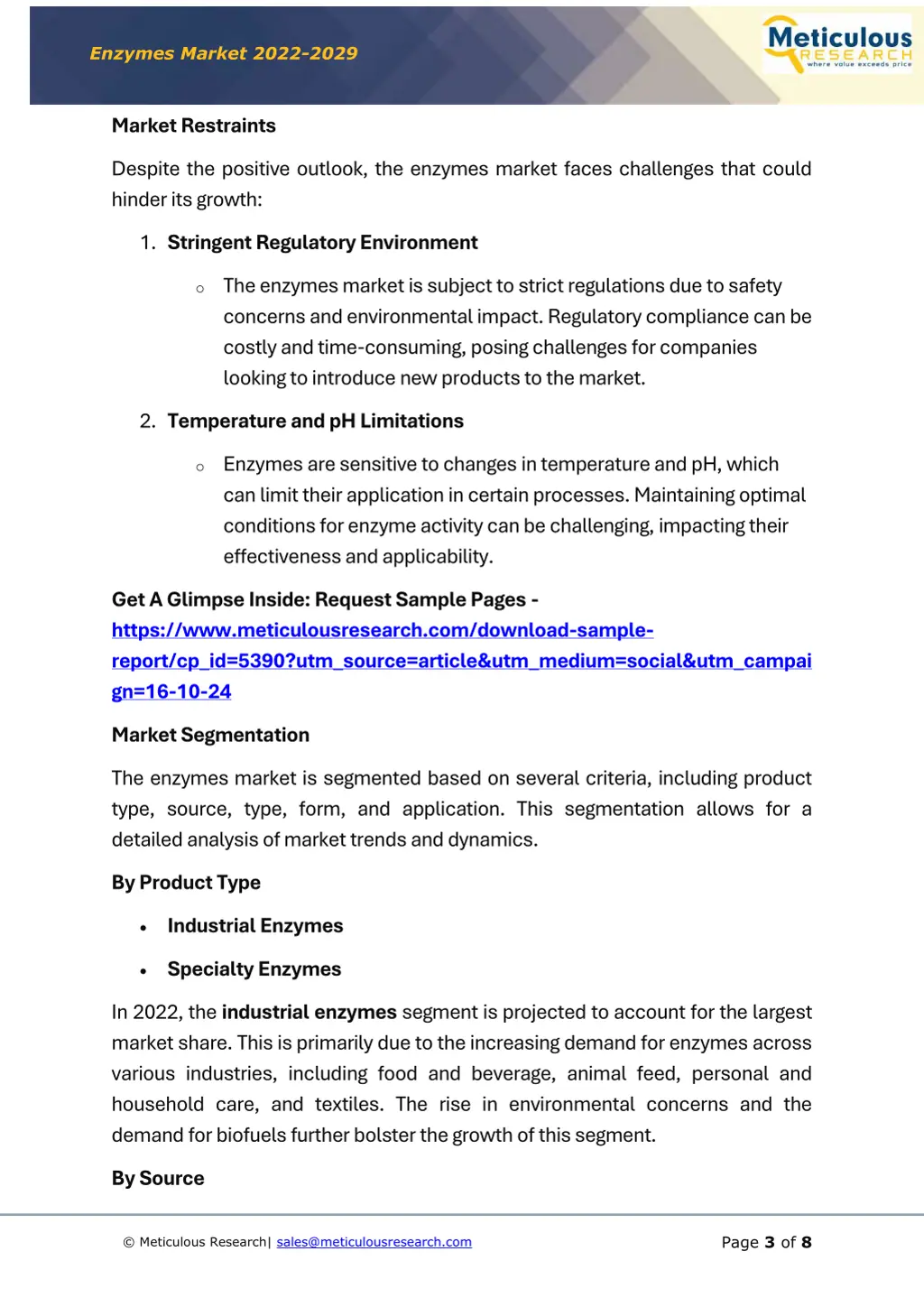 enzymes market 2022 2029 2