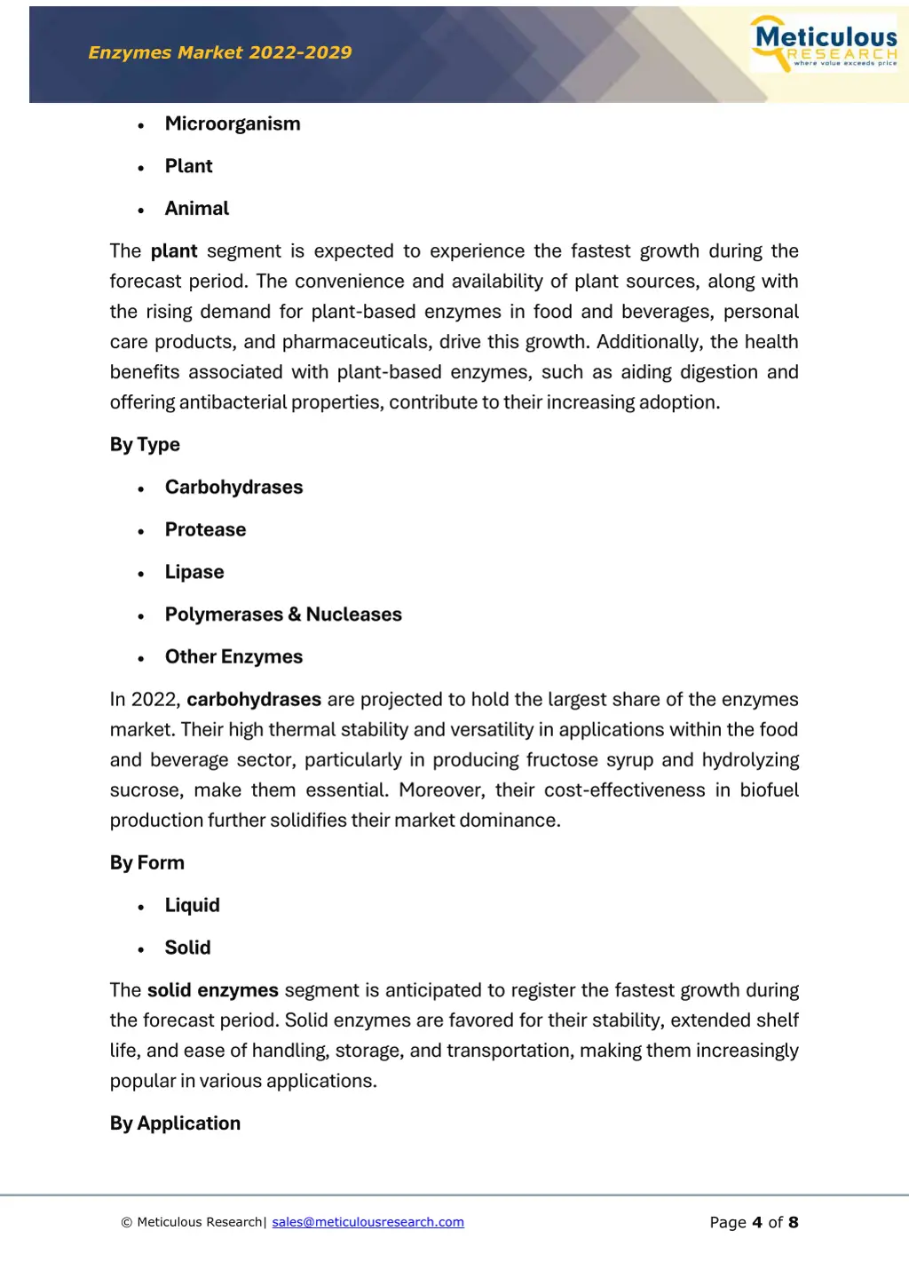 enzymes market 2022 2029 3