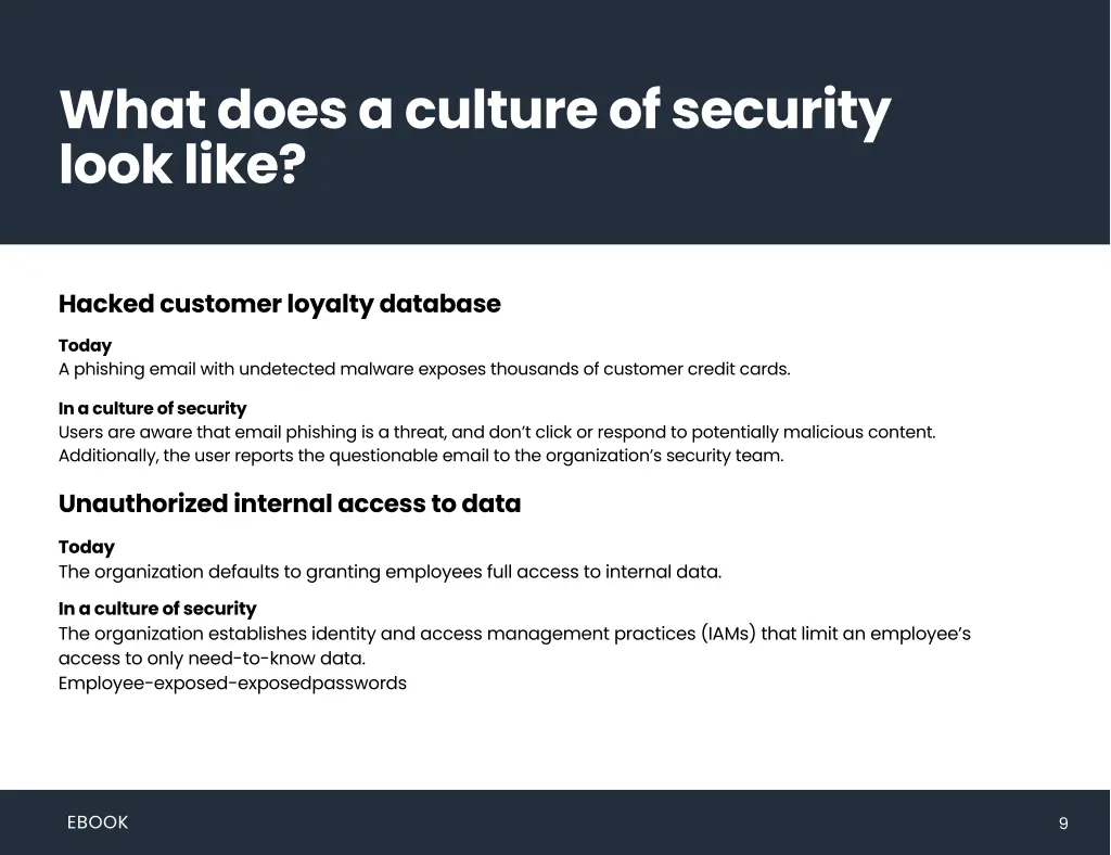 what does a culture of security look like 1