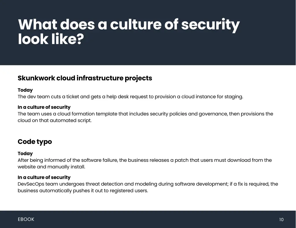 what does a culture of security look like 2