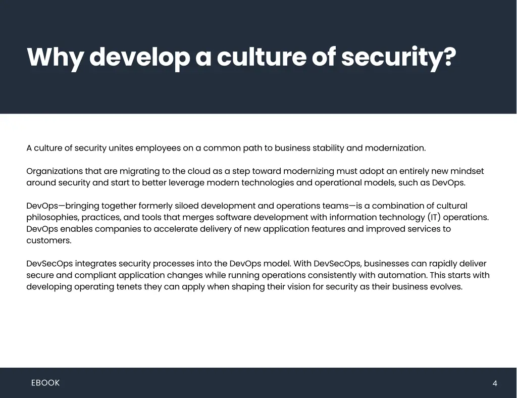 why develop a culture of security