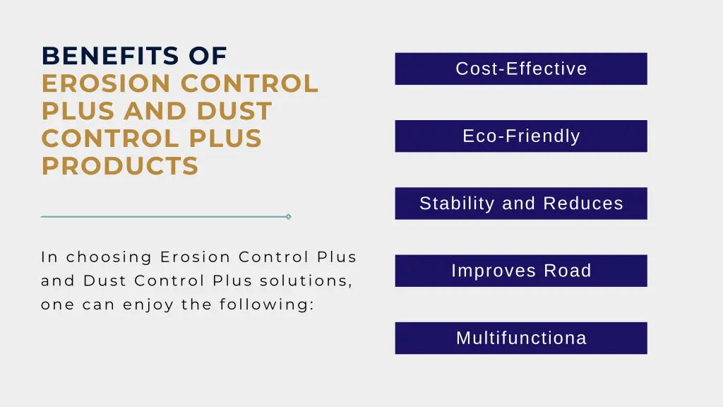 benefits of erosion control plus and dust control