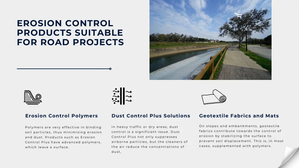 erosion control products suitable for road