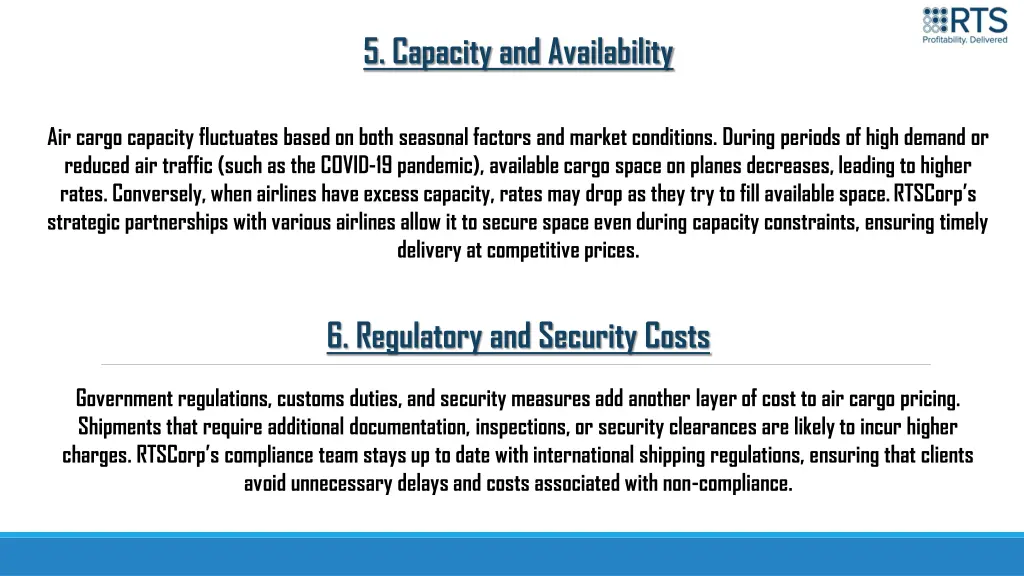 5 capacity and availability