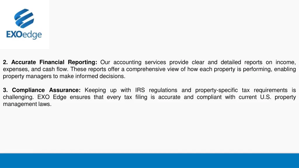 2 accurate financial reporting our accounting