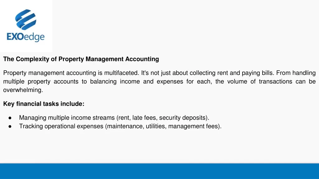 the complexity of property management accounting