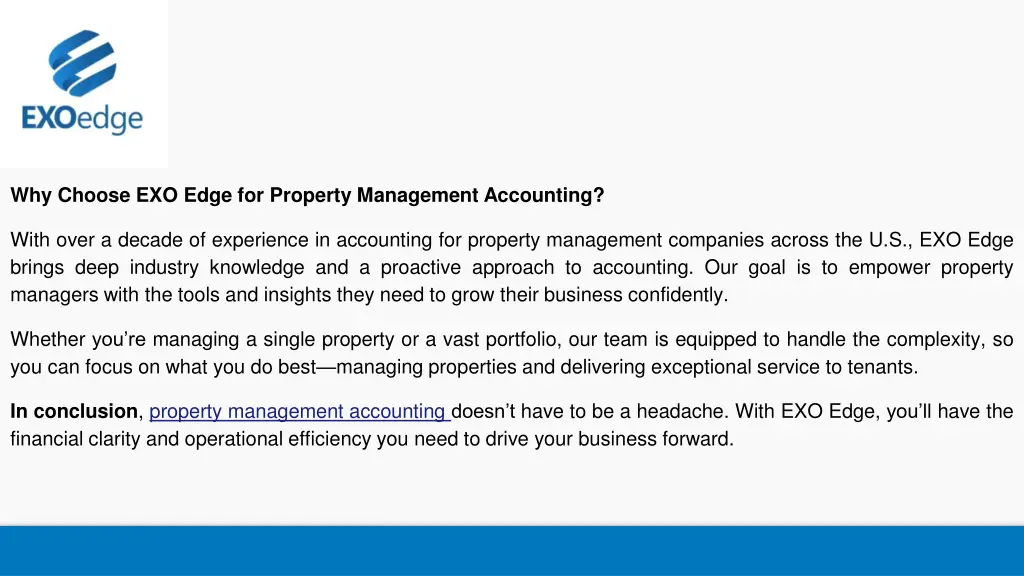 why choose exo edge for property management