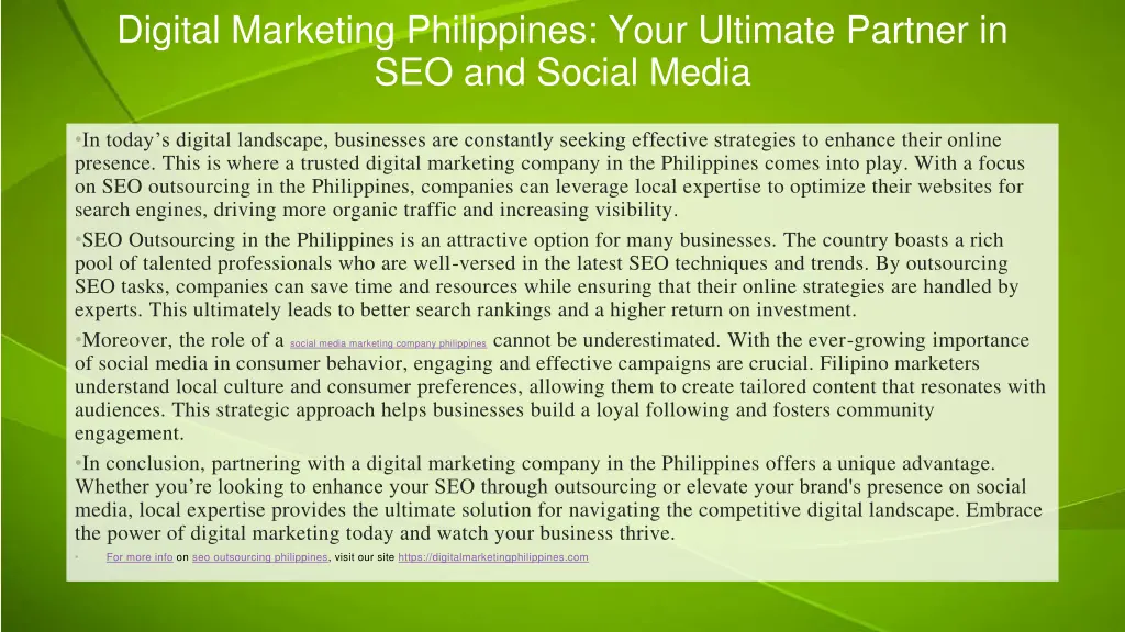 digital marketing philippines your ultimate