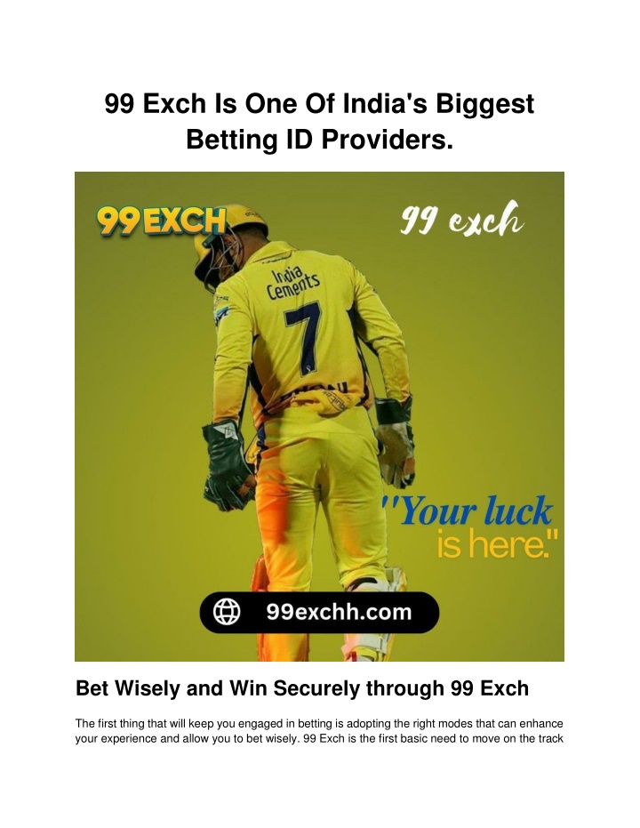 99 exch is one of india s biggest betting