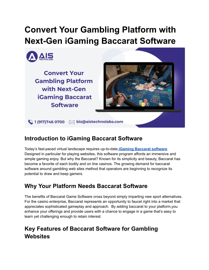 convert your gambling platform with next