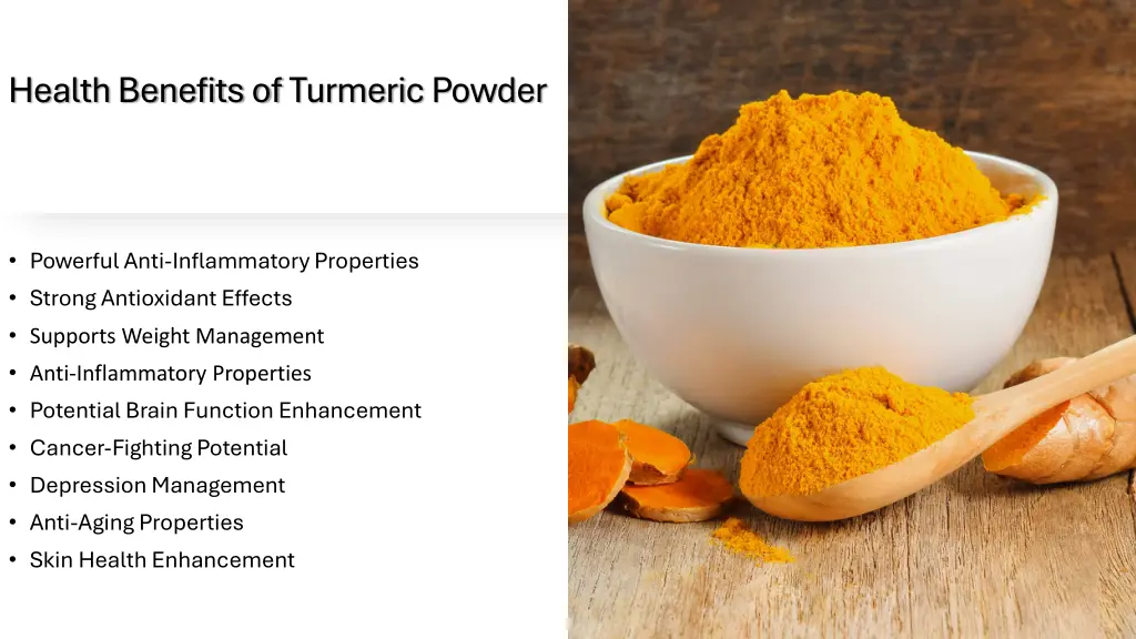 health benefits of turmeric powder