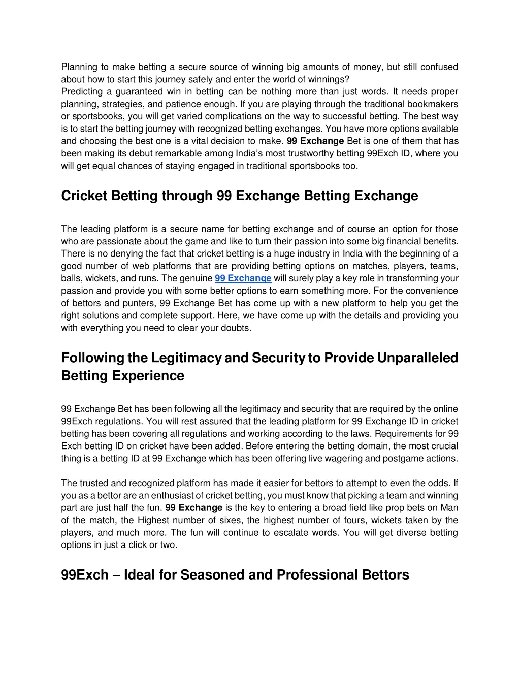 planning to make betting a secure source