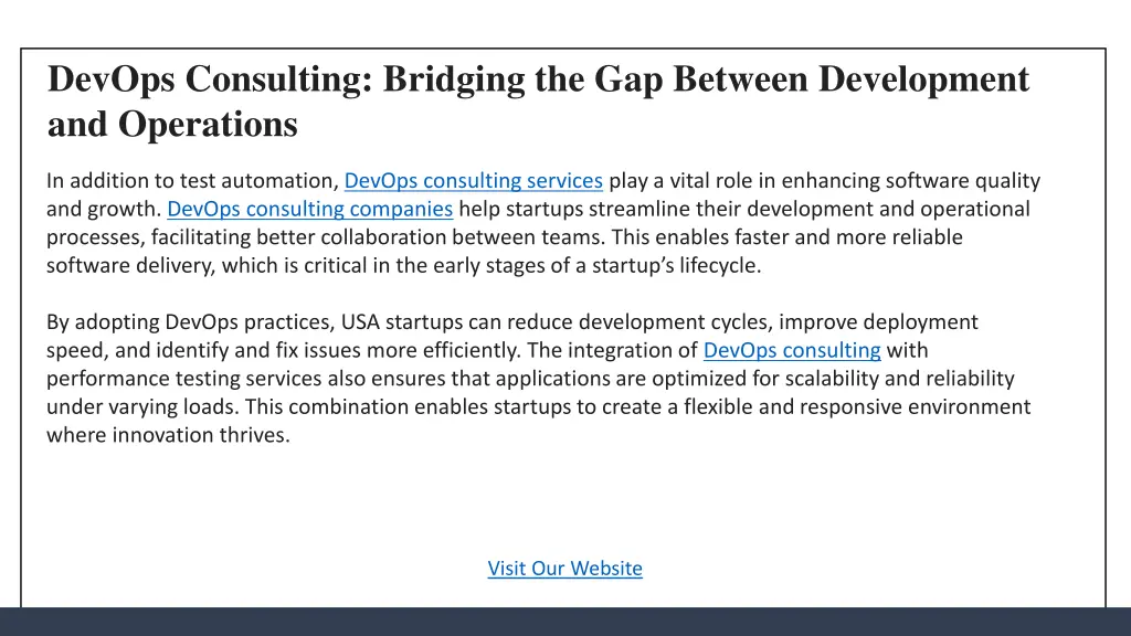 devops consulting bridging the gap between