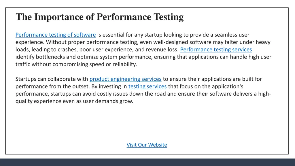 the importance of performance testing