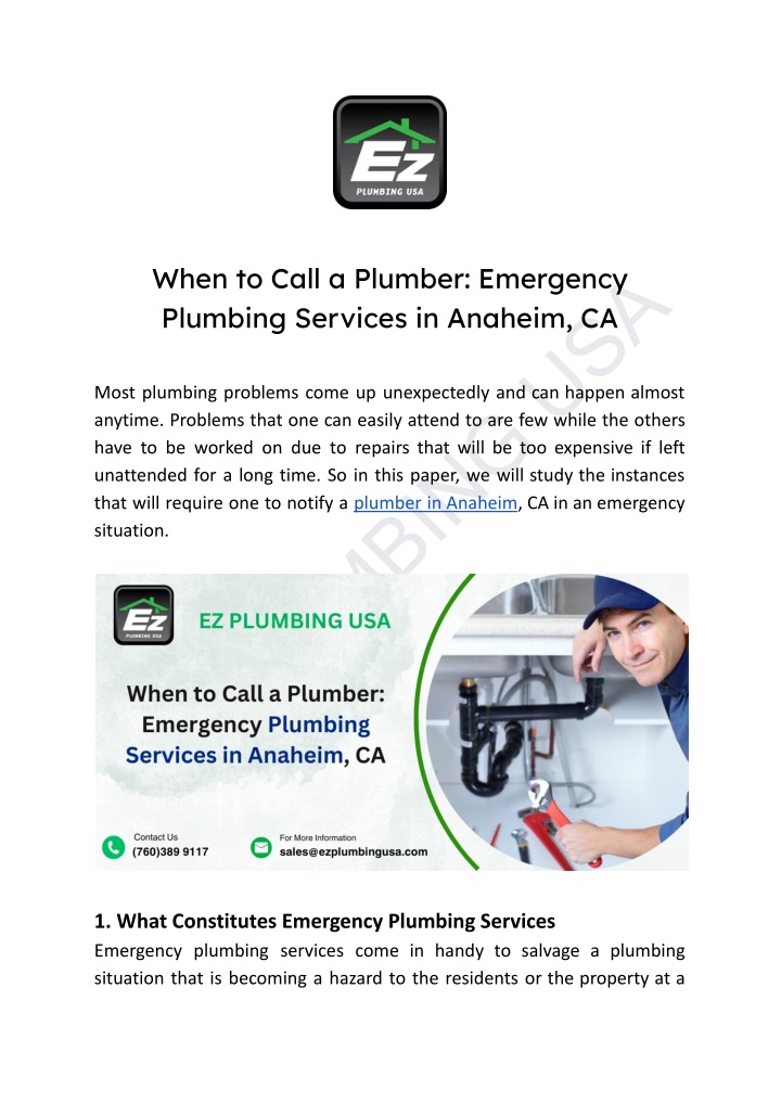 ez plumbing usa