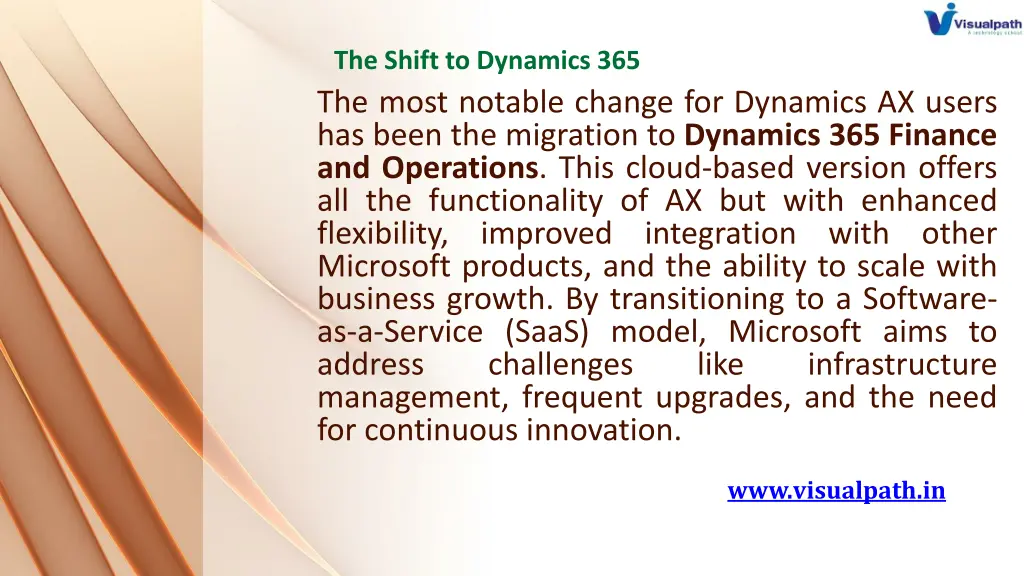 the shift to dynamics 365