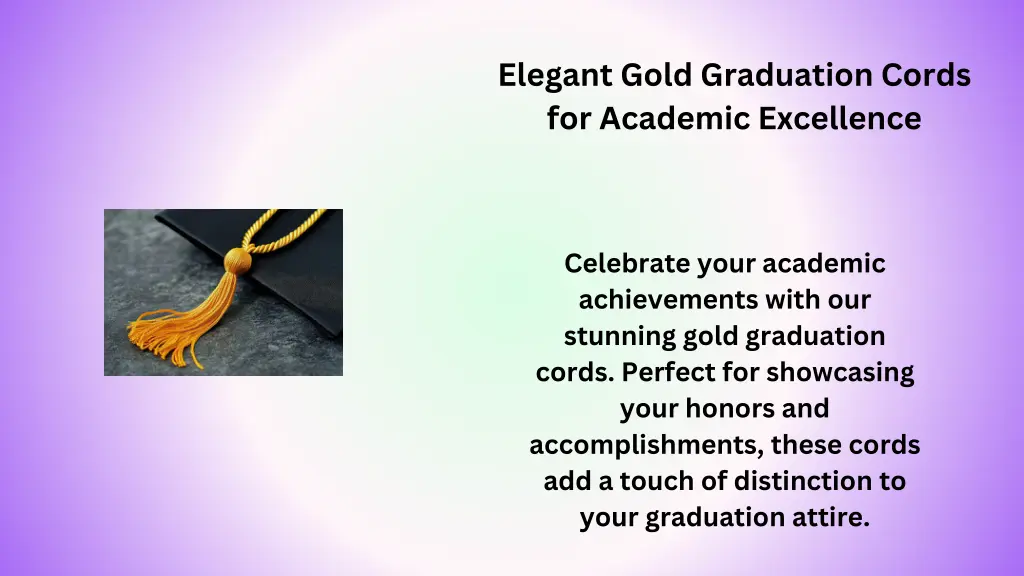 elegant gold graduation cords for academic