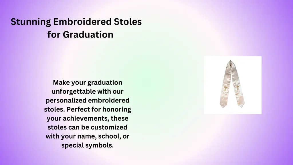 stunning embroidered stoles for graduation