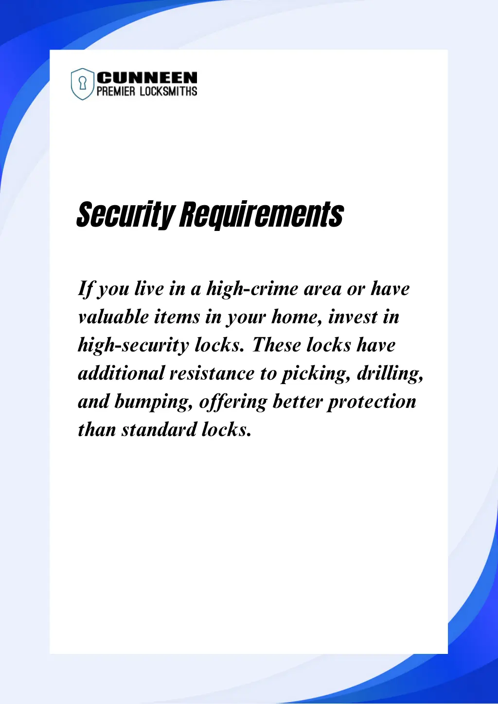 security requirements