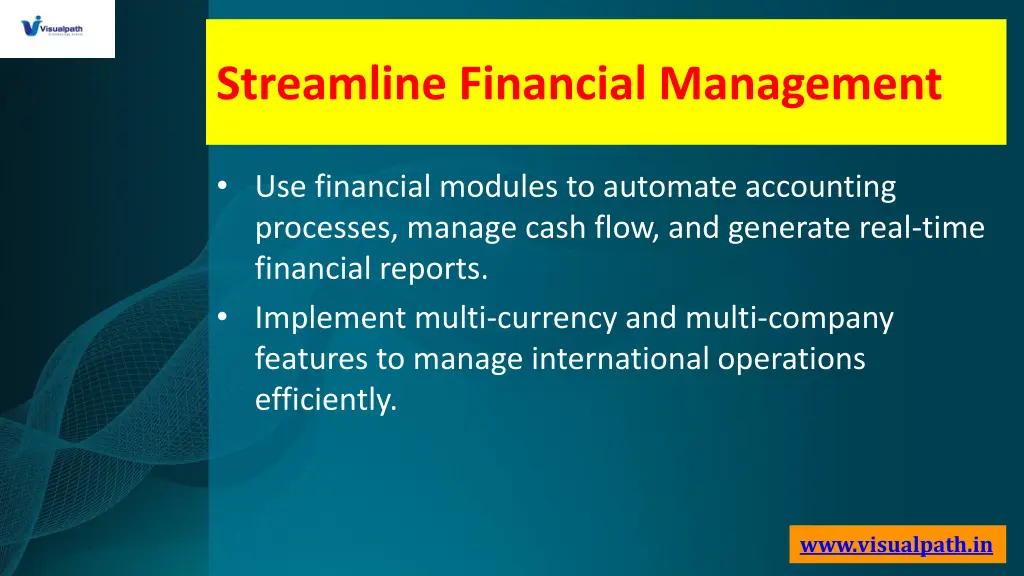 streamline financial management