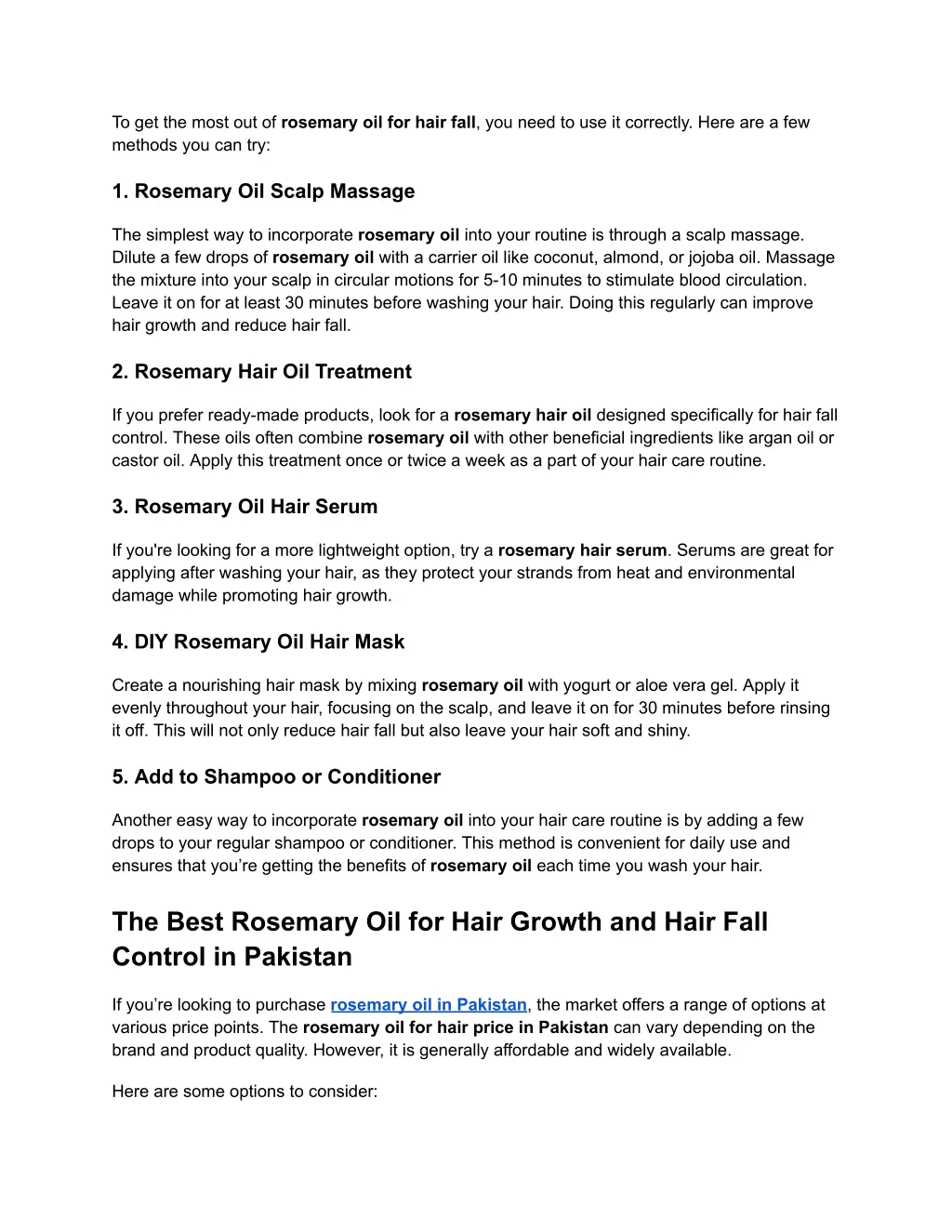 to get the most out of rosemary oil for hair fall