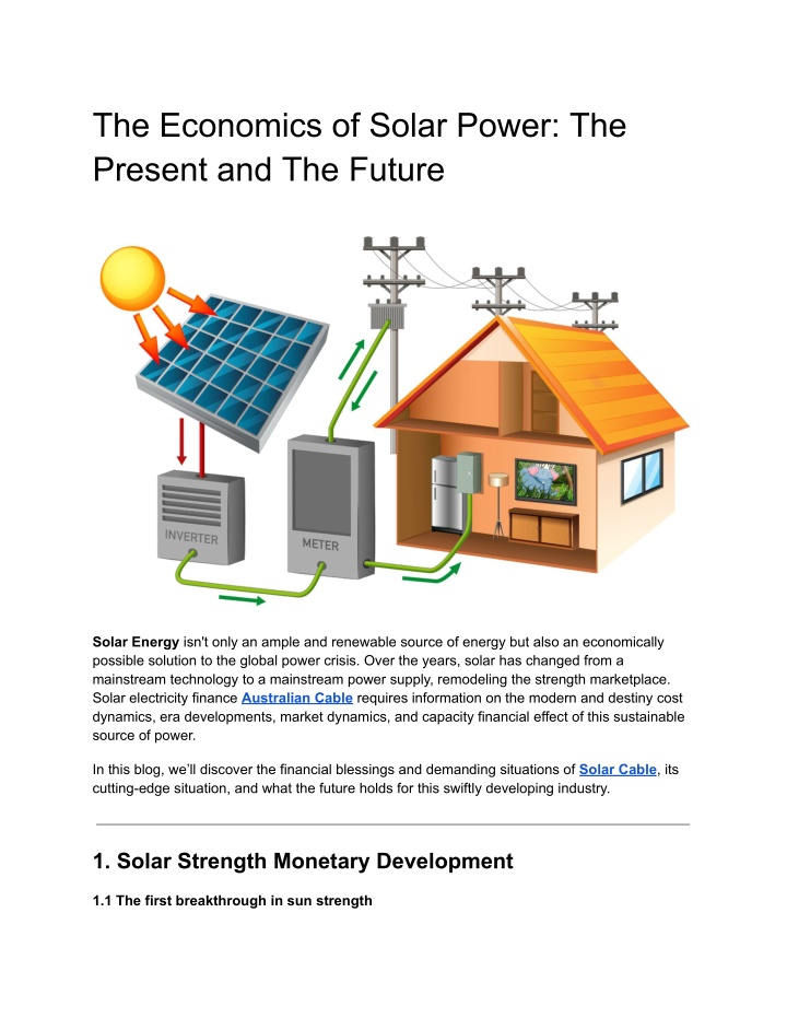 the economics of solar power the present