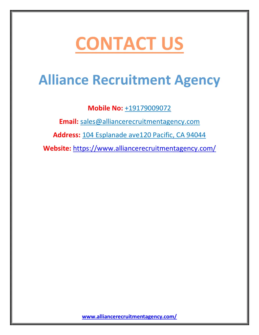 contact us