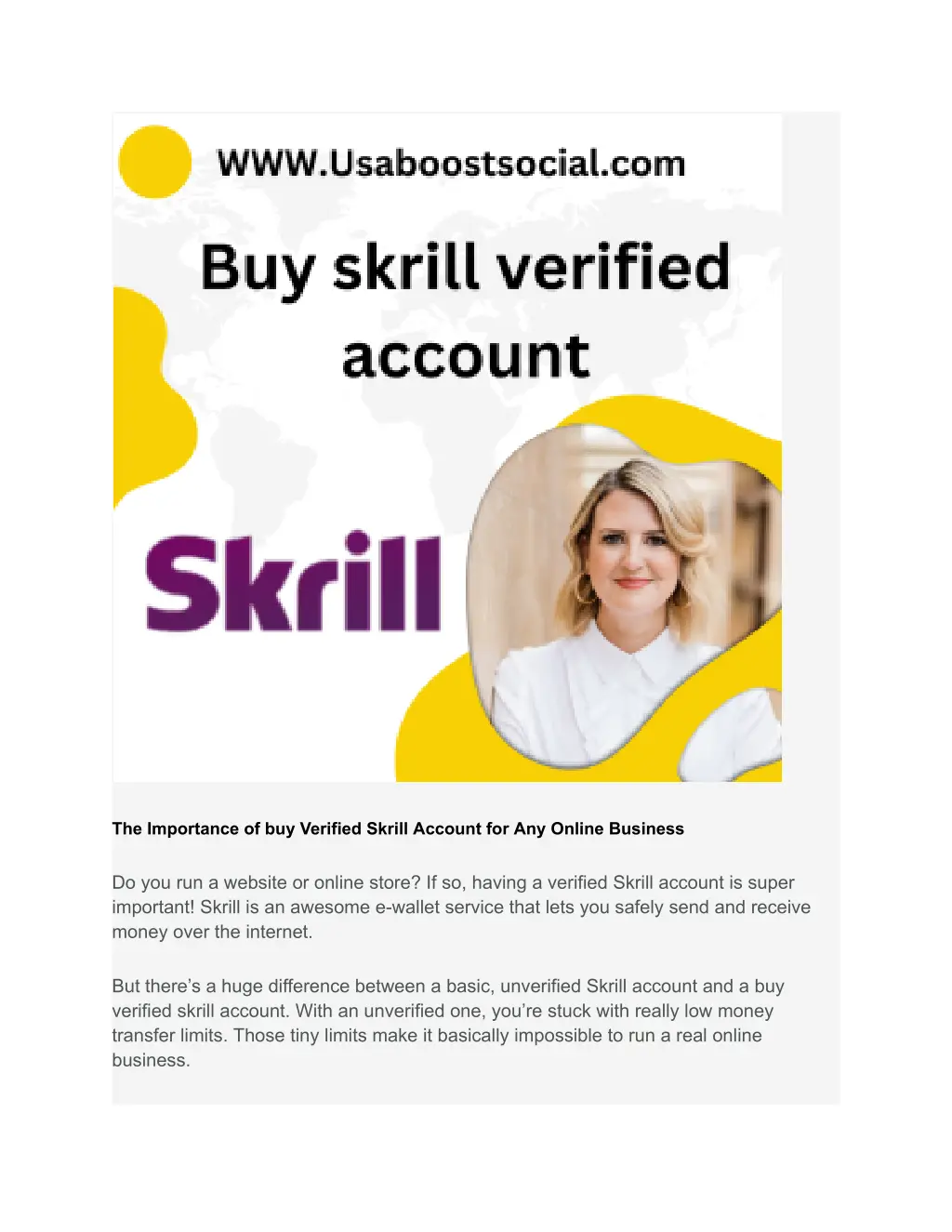 the importance of buy verified skrill account