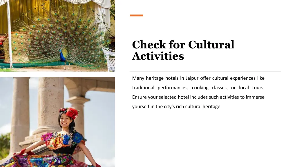 check for cultural activities