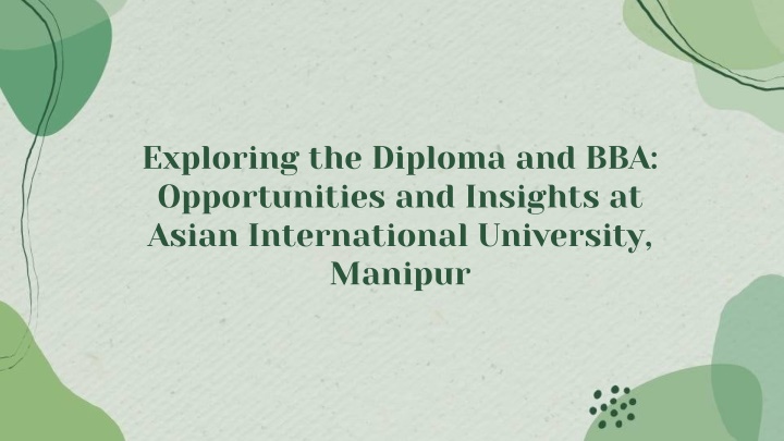 exploring the diploma and bba opportunities