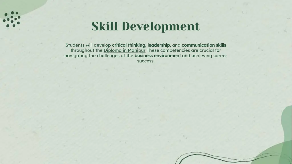 skill development